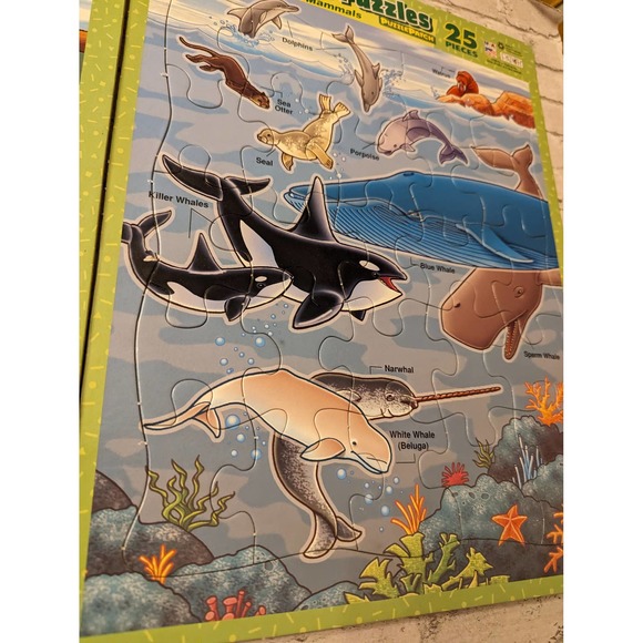 Two Kids Puzzles -Whales/Sea Life & Garden - Picture 2 of 6